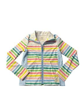 Olive Mae Kids Striped Swim Coverup Jacket - Multicolor Size 3T